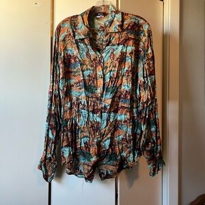 Vibrant Abstract Button Down Shirt